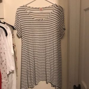 White & Black Stripe Tunic